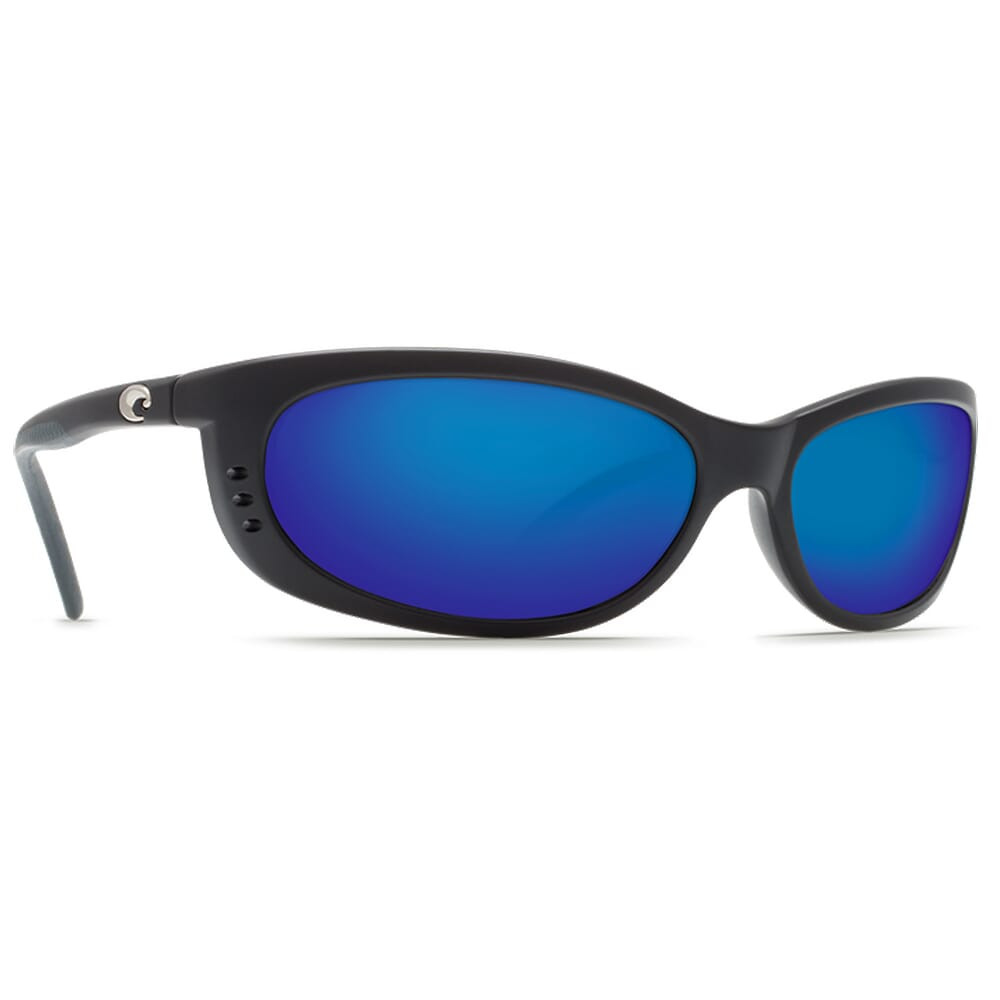 Costa Fathom Matte Black Frame Sunglasses w/Blue Mirror 580P Lenses 06S9058-90580661