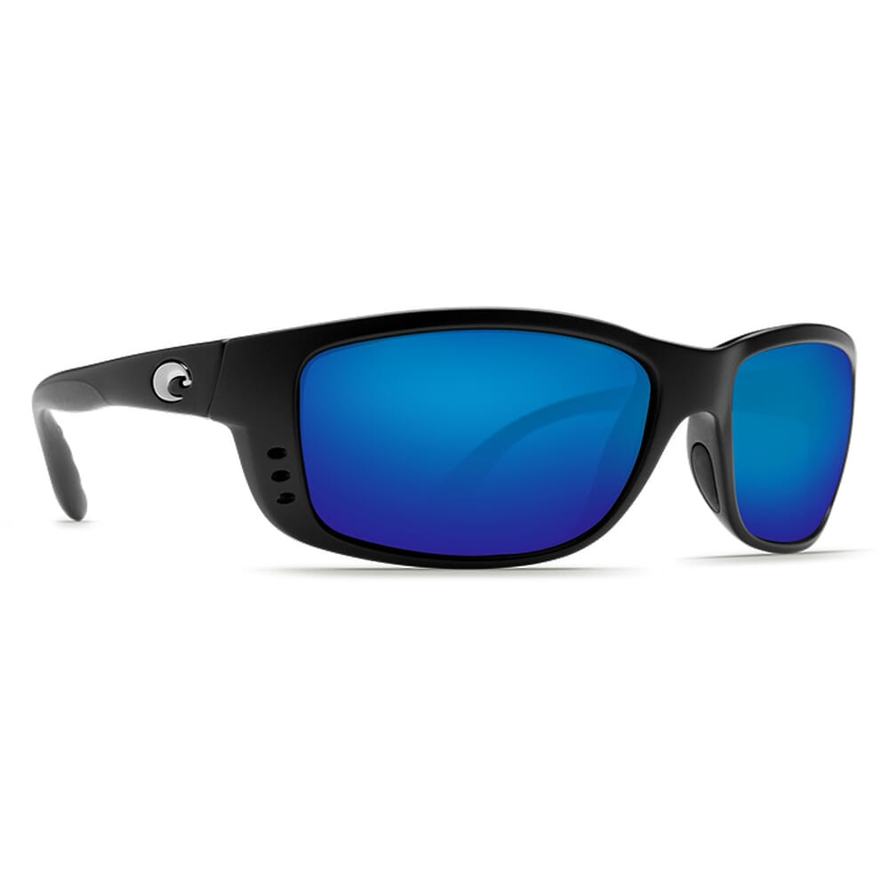 Costa Zane Matte Black Frame Sunglasses w/Blue Mirror 580P Lenses 06S9059-90590561