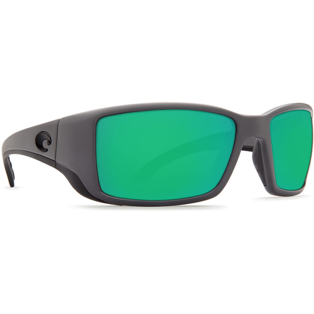 Costa Blackfin Matte Gray Frame Sunglasses w/Green Mirror 580G Lenses 06S9014-90143462