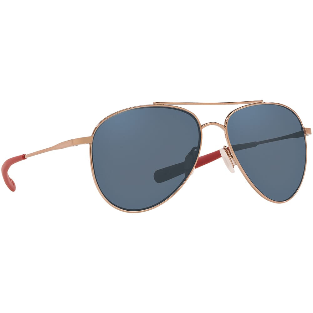 Costa Cook Shiny Gold Frame Sunglasses w/ Green Mirror 580P Lenses