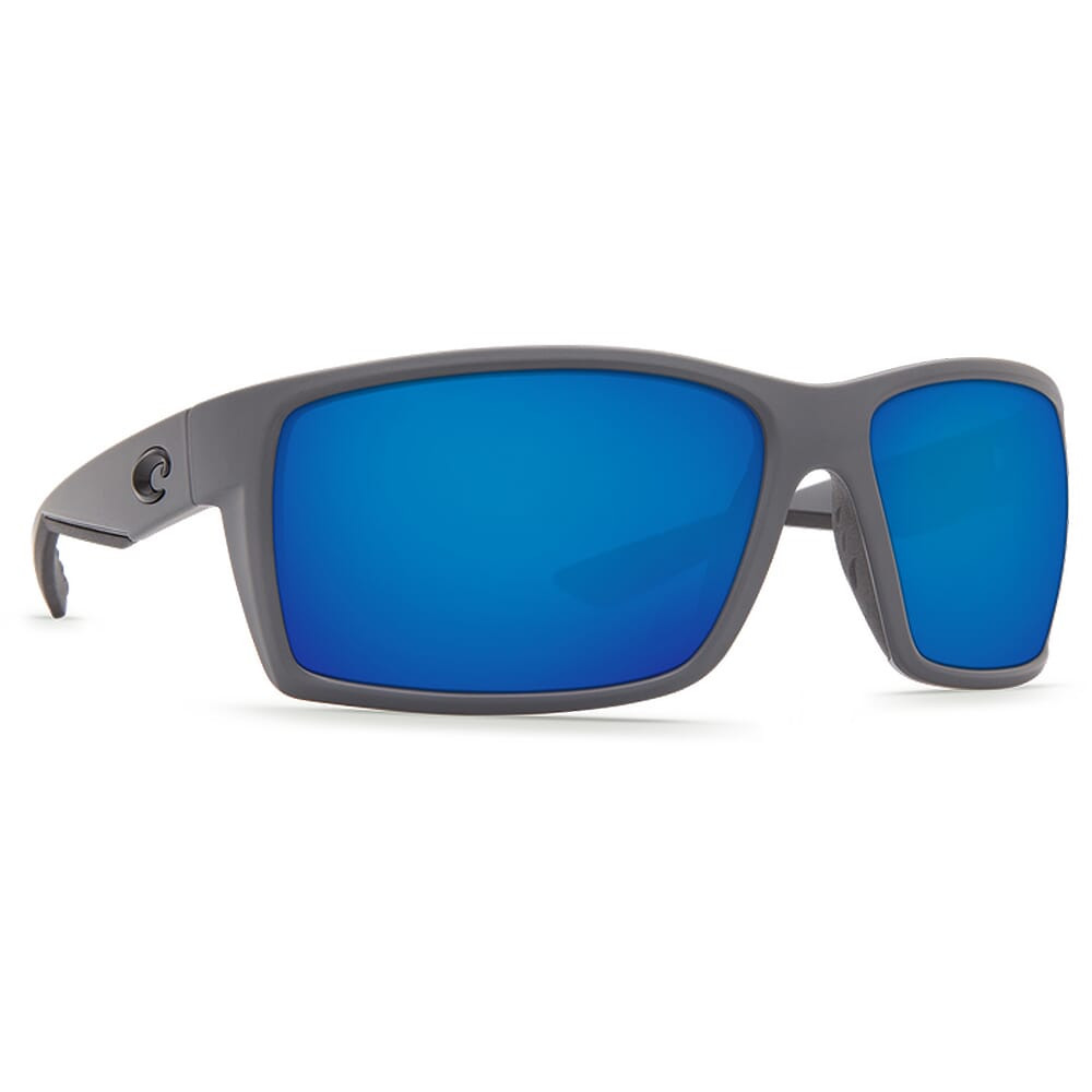 Costa Reefton Matte Gray Frame Sunglasses w/Blue Mirror 580P Lenses 06S9007-90071464