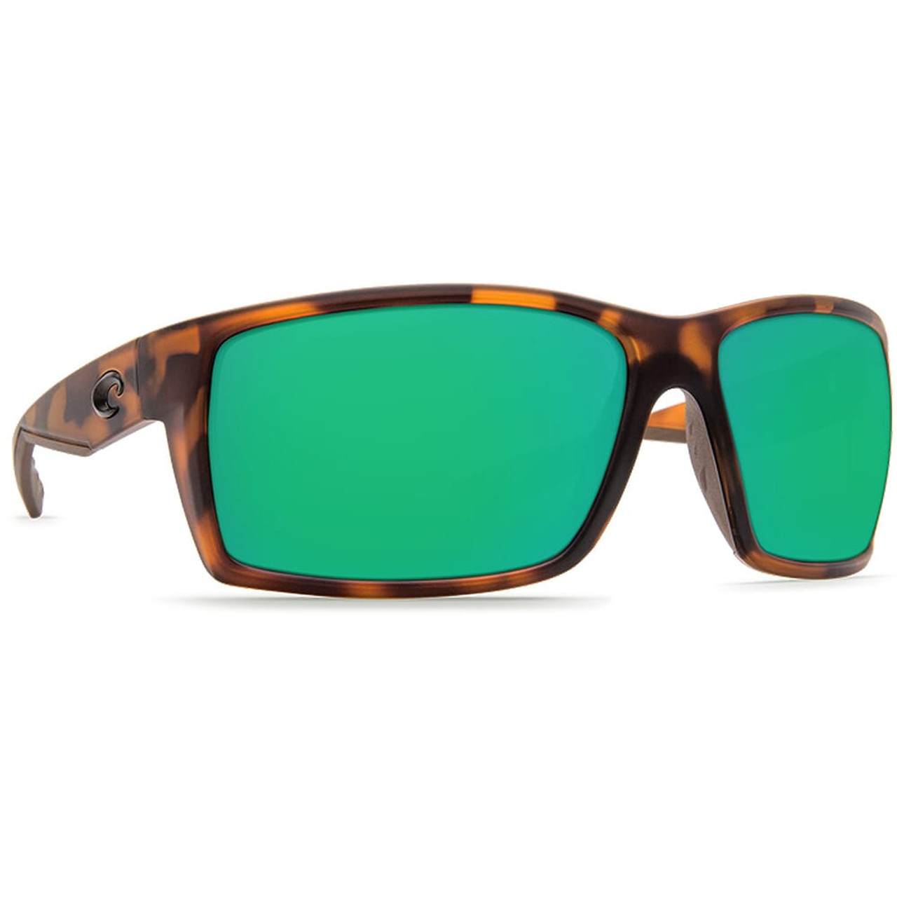 Costa Reefton Matte Retro Tortoise Frame Sunglasses w/Green Mirror 580P Lenses 06S9007-90071164
