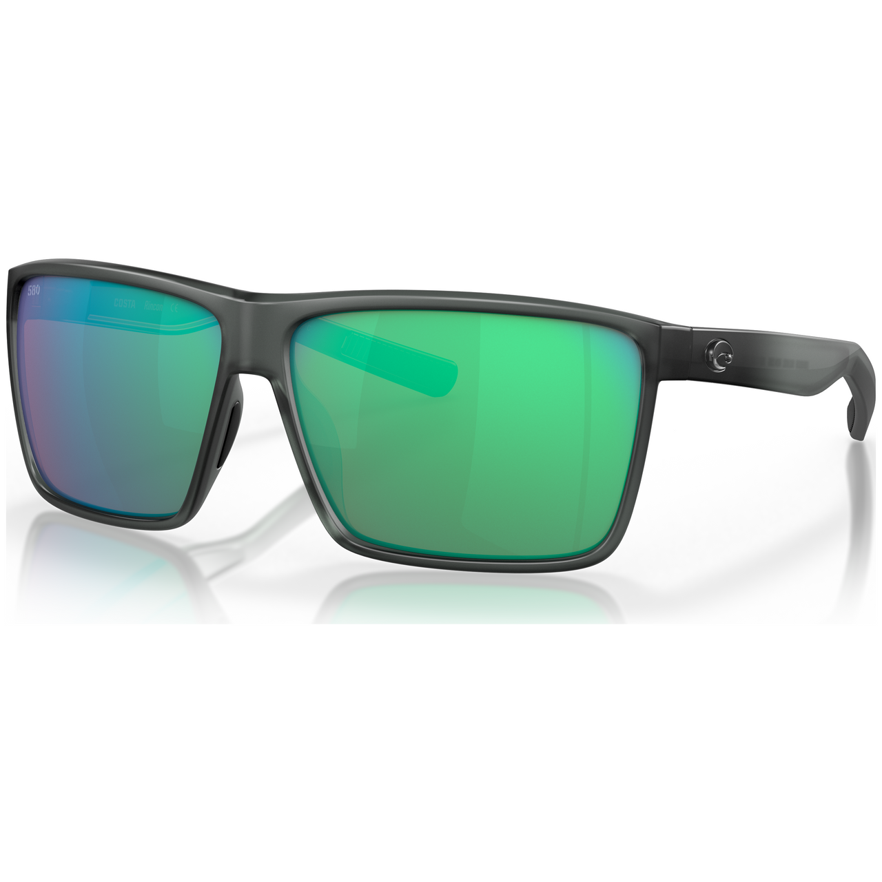 Costa Rincon Matte Smoke Crystal Frame Sunglasses w/Green Mirror 580G Lenses 06S9018-90180163