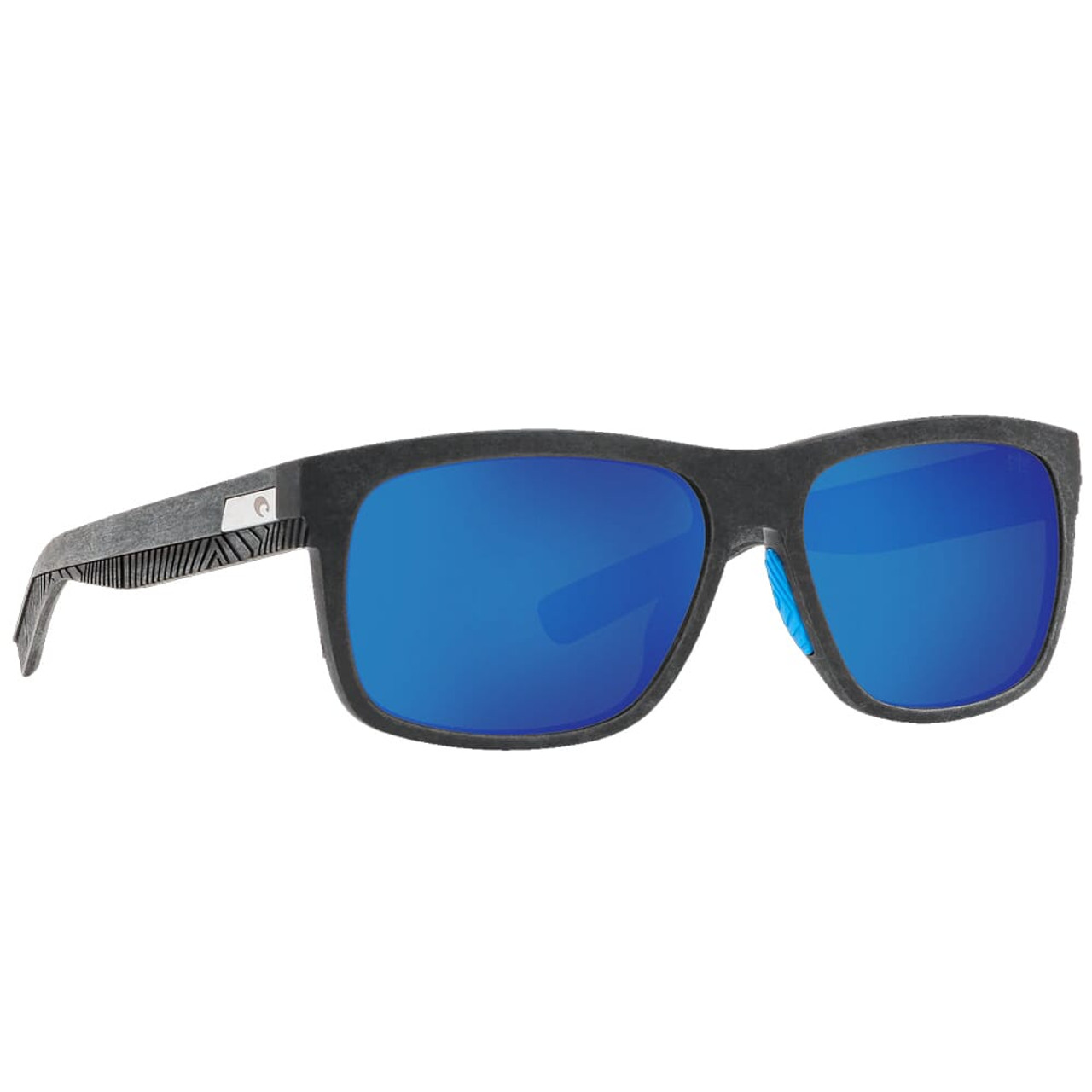Costa Untangled Baffin Net Gray w/Blue Rubber Sunglasses w/Blue Mirror 580G Lenses 06S9030-90300158