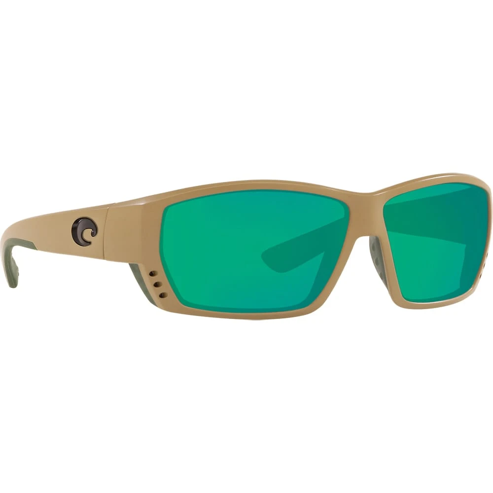 Costa Tuna Alley Sand Frame Sunglasses w/Green Mirror 580G Lenses 06S9009-90093662