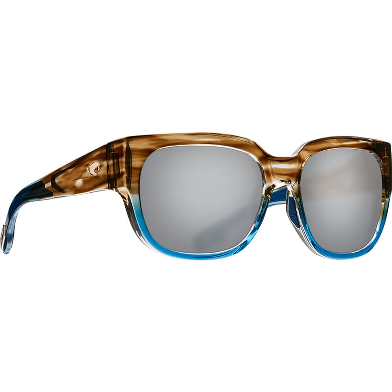 Costa Waterwoman Shiny Wahoo Frame Sunglasses w/Gray Silver Mirror 580P Lenses 06S9019-90191055
