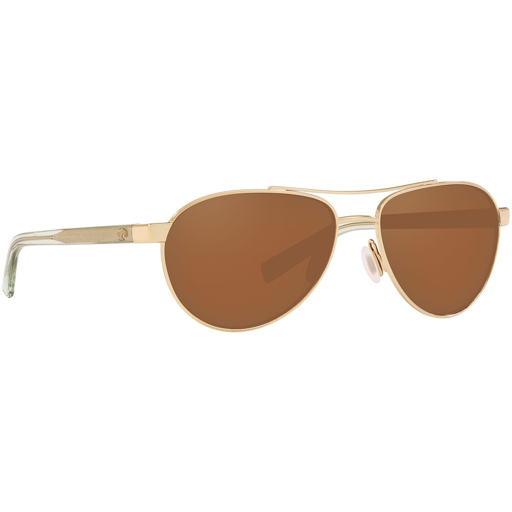 Costa Fernandina Shiny Rose Gold Frame Sunglasses w/Copper 580G Lenses 06S4007-40071657