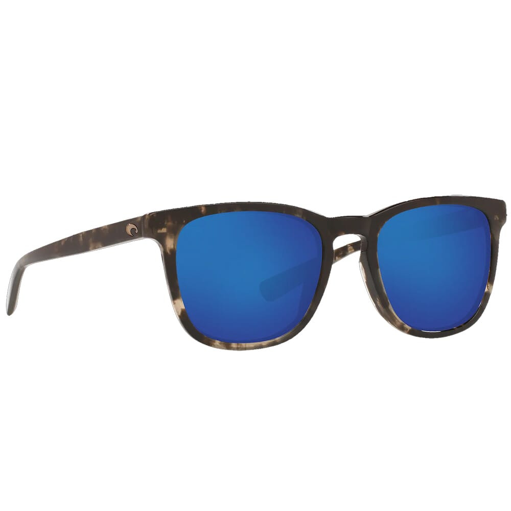 Costa Sullivan Shiny Black Kelp Sunglasses w/Blue Mirror 580G Lenses 06S2002-20020852