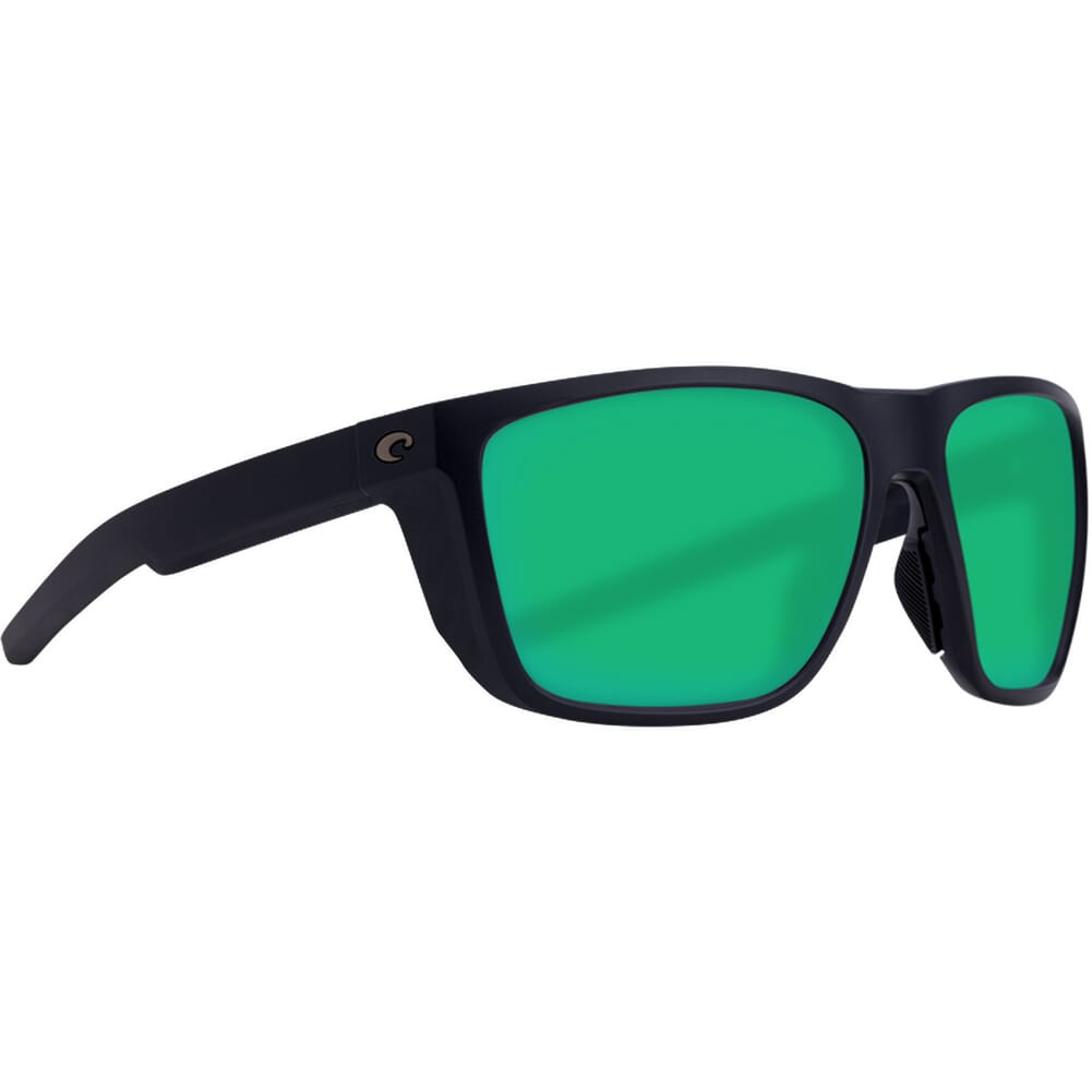 Costa Ferg Matte Black Sunglasses w/Green Mirror 580P Lenses 06S9002-90021859