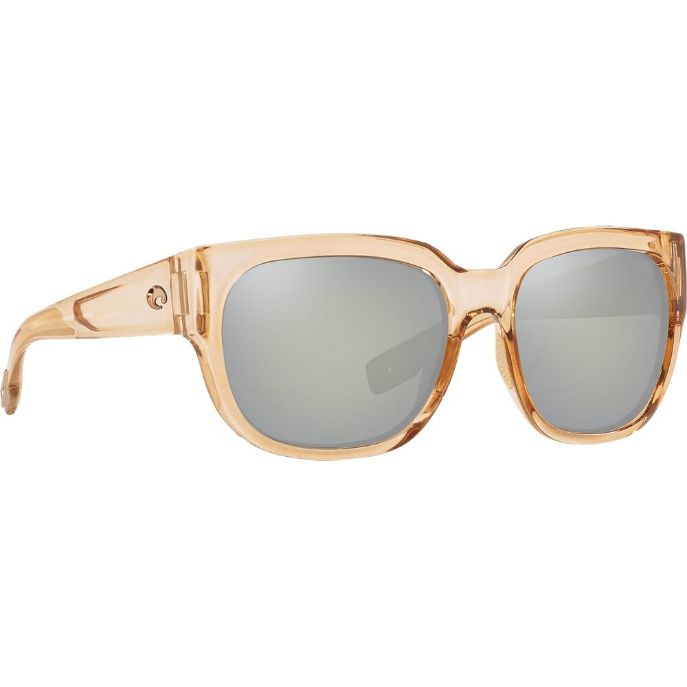 Costa Waterwoman II Shiny Blonde Sunglasses w/Gray Silver Mirror 580G Lenses 06S9004-90040658