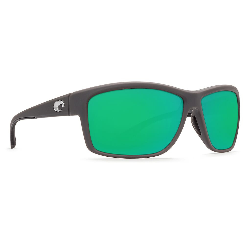 Costa Mag Bay Matte Gray Frame Sunglasses w/ Green Mirror 580G Lenses AA-98-OGMGLP
