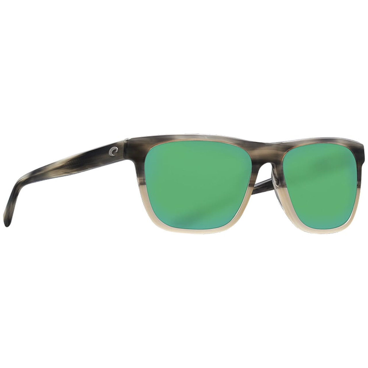 Costa Apalach Shiny Sand Dollar Frame Sunglasses w/ Green Mirror 580G Lenses APA-238-OGMGLP