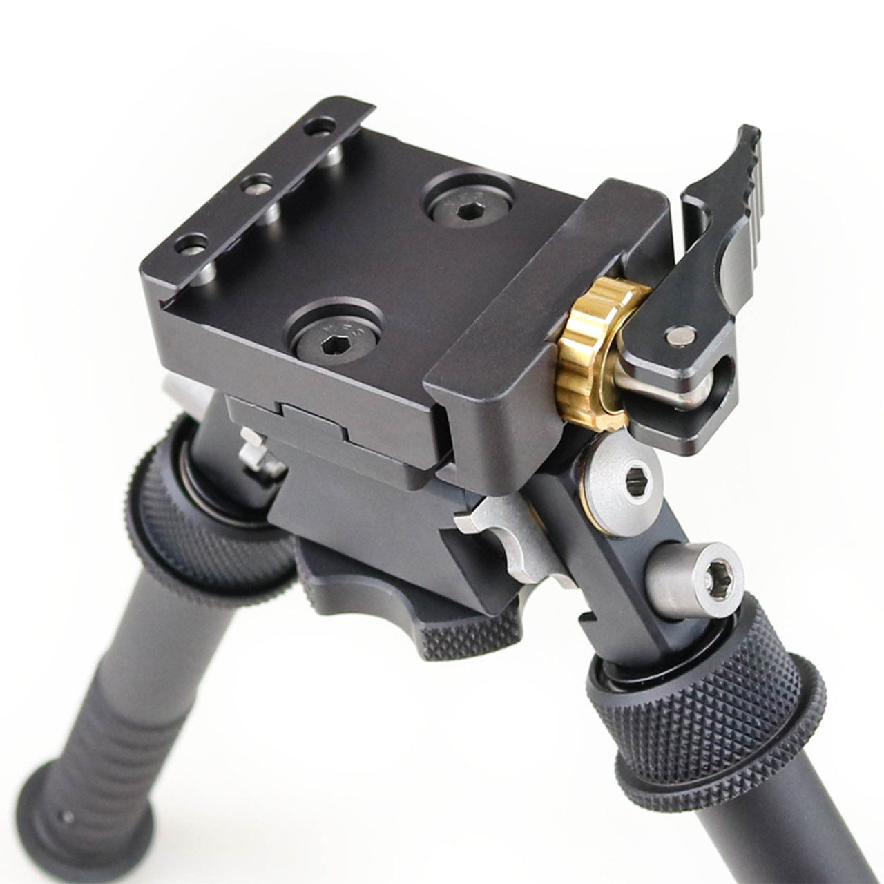 B&T BT10-NC V8 Atlas Bipod PLUS Area 419 ARCALOCK QD Clamp (Installed) BT10-NC-QD-ARCA-Clamp
