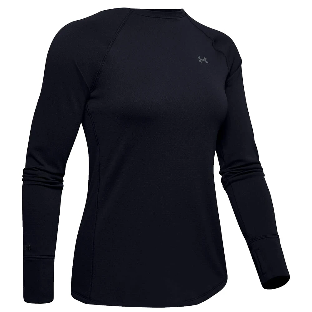 Under Armour Women's ColdGear Base Long Sleeve Crew 2.0 Black/Pitch Gray 1343321-001