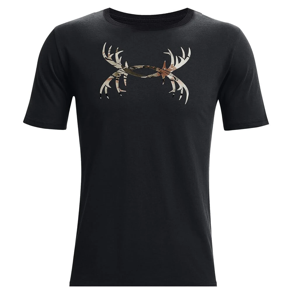 Under Armour Antler Logo Short Sleeve Tee Black/UA Barren Camo 1366017-001