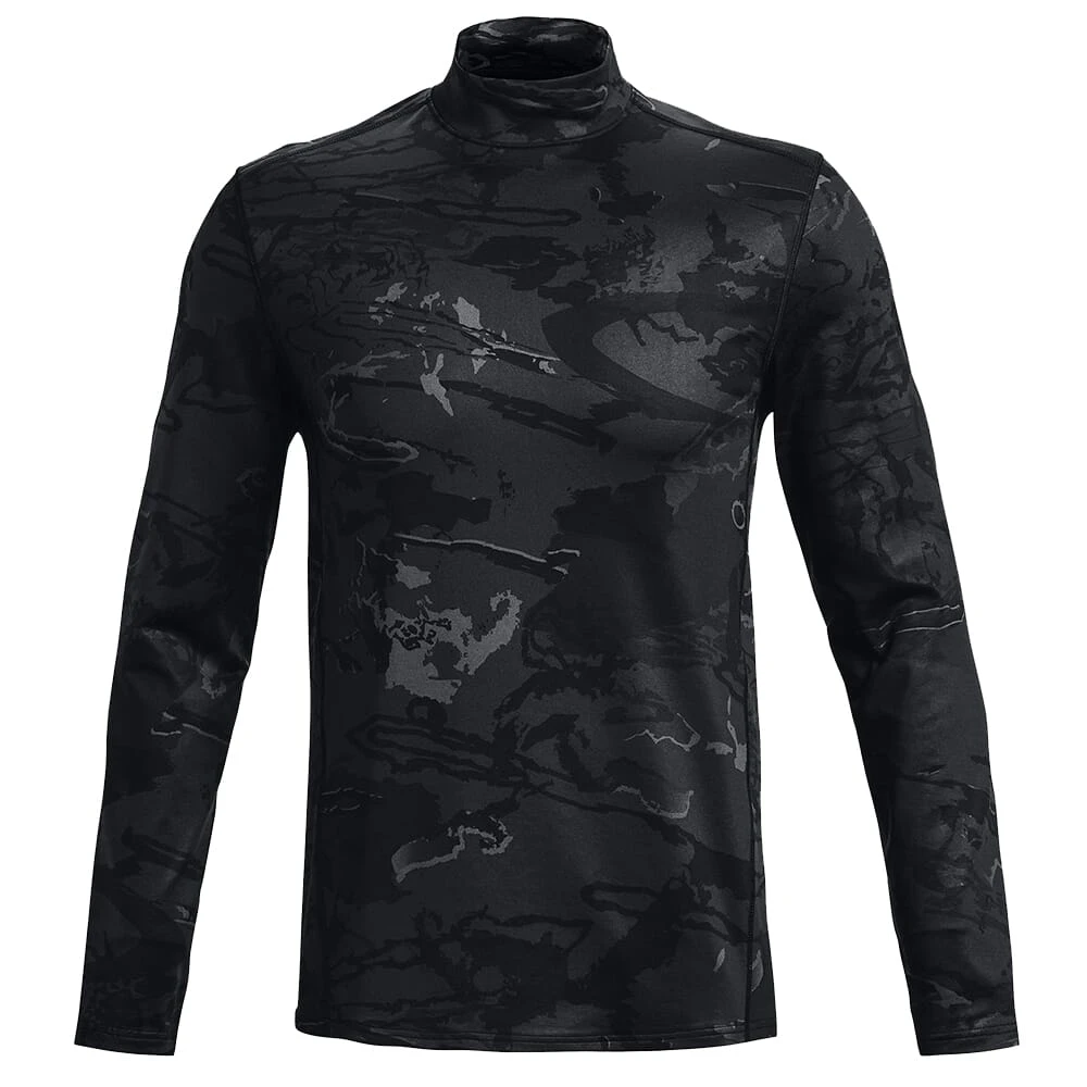 Under Armour Camo ColdGear Infrared Mock Neck Long Sleeve Tee UA Blackout Camo/Black 1372605-998