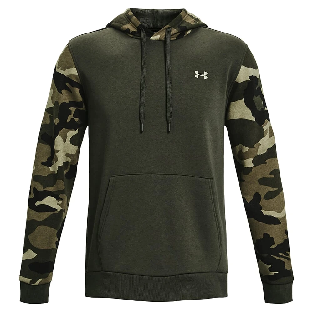 Under Armour Rival Camo Blocked Fleece Hoodie Baroque Green/Canyon Clay 3XL 1373180-31