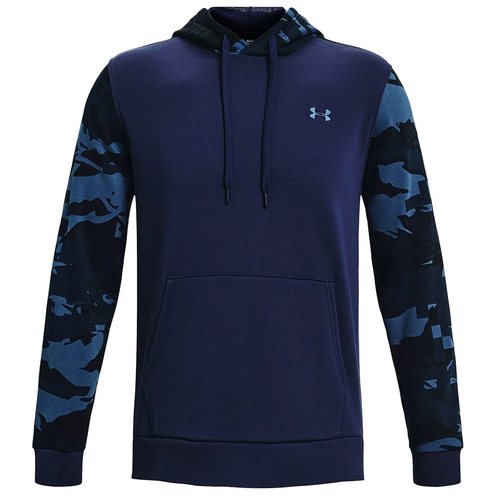 Under Armour Rival Camo Blocked Fleece Hoodie Midnight Navy/Admiral 1373180-41