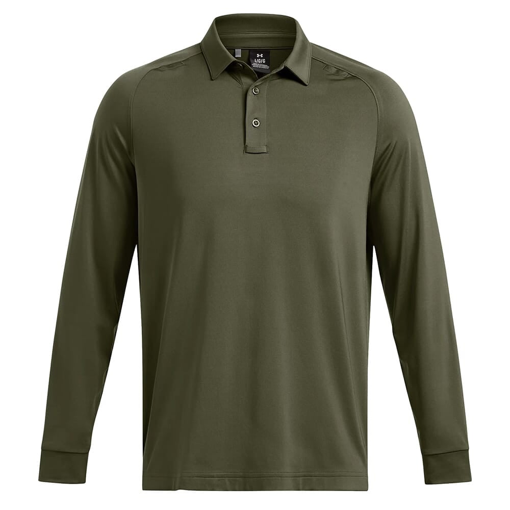 Under Armour Tactical Elite Long Sleeve Polo Marine OD Green 1386713-390