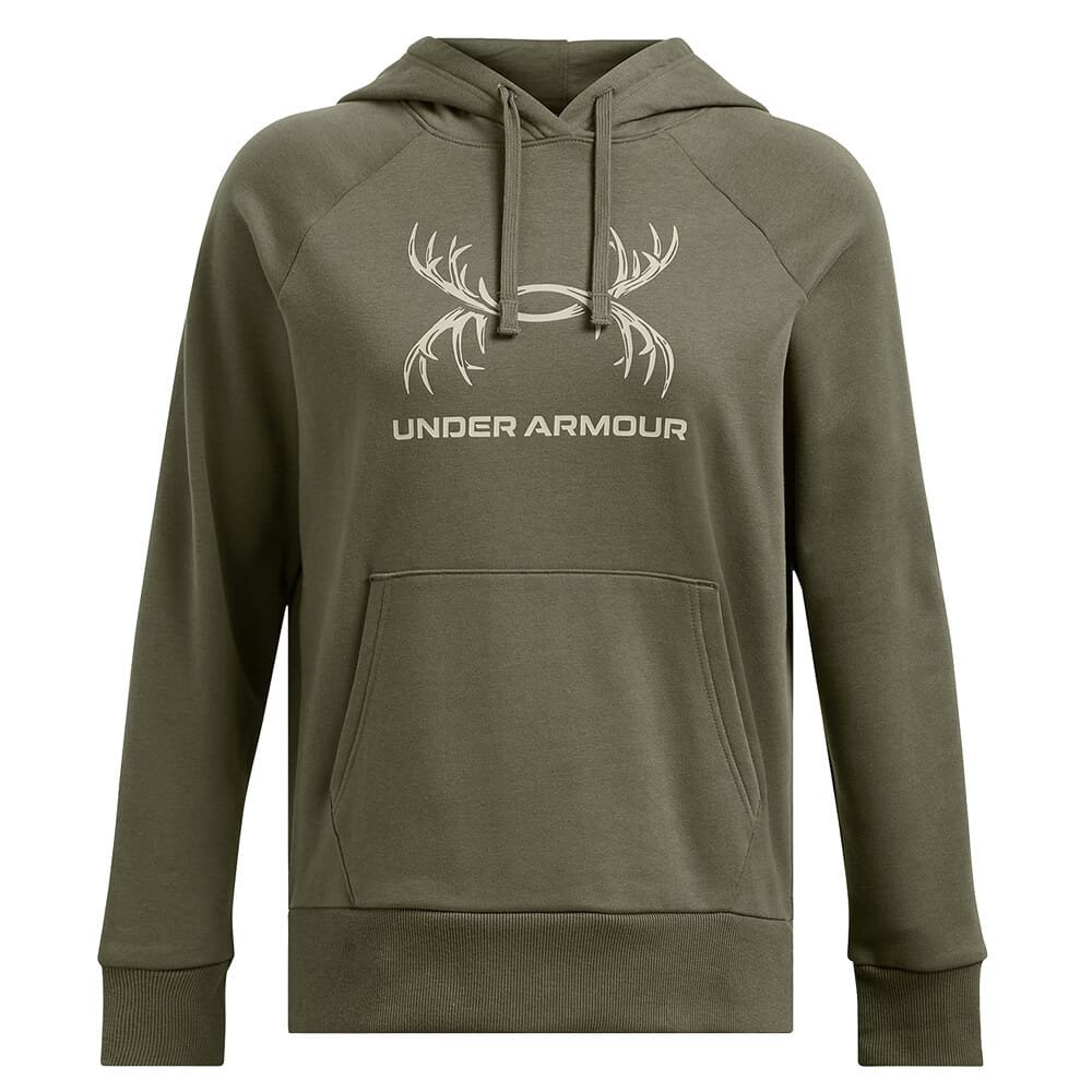 Under Armour Women's Rival Fleece Antler Hoodie Black/Pitch Gray