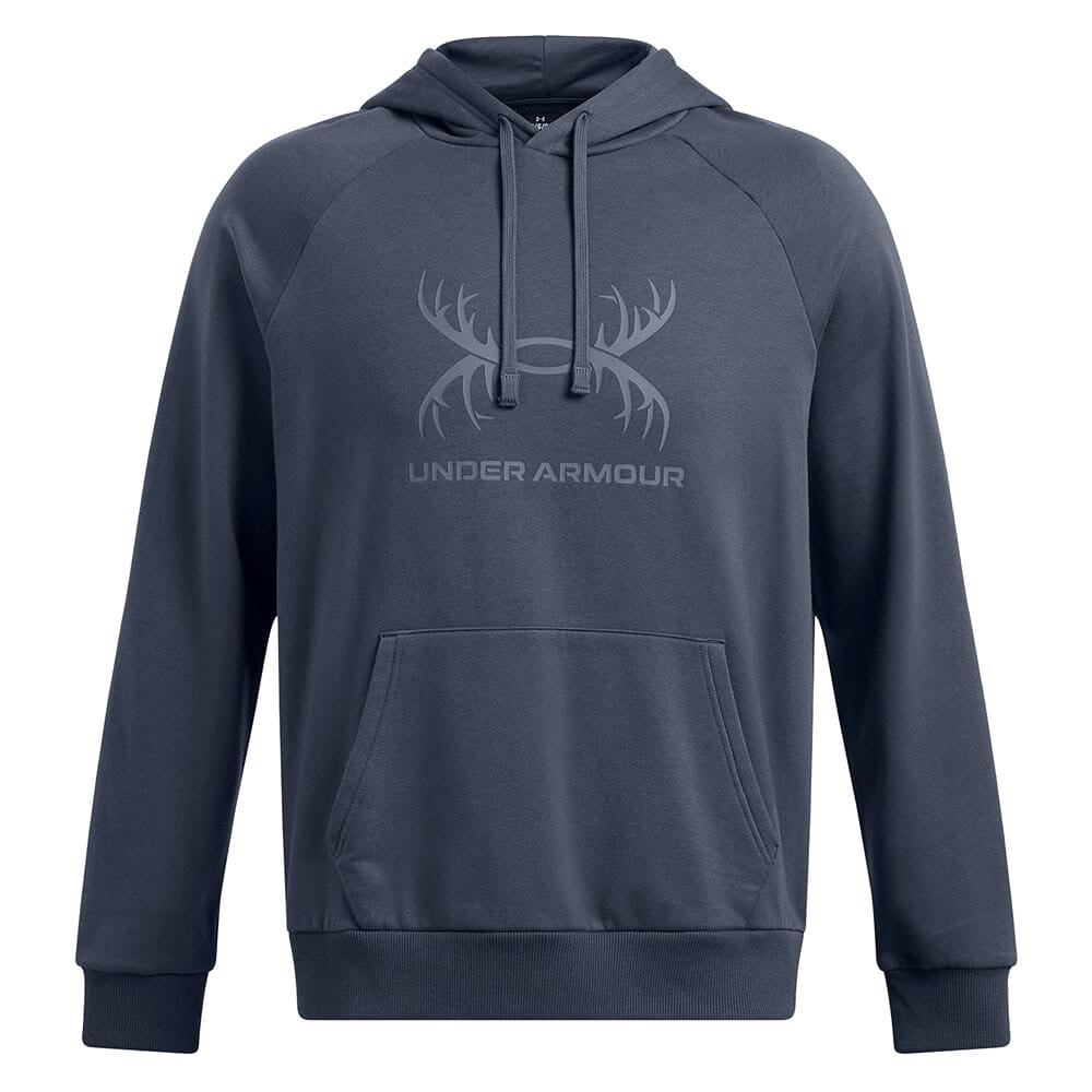 Under Armour Rival Fleece Antler Hoodie Downpour Gray 1388086-044