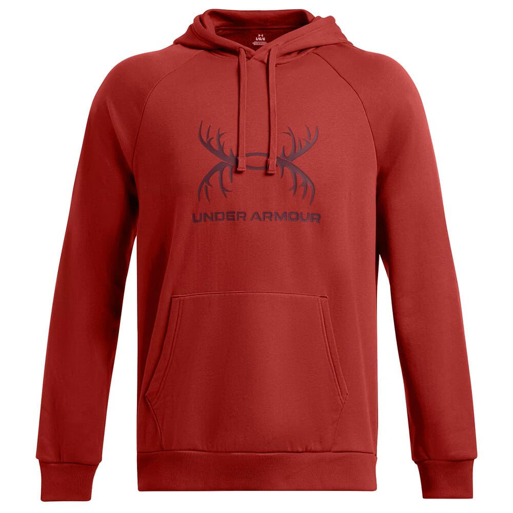 Under Armour Women's Rival Fleece Antler Hoodie Earthen Orange