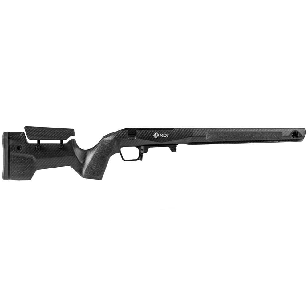 MDT CRBN Remington 700 SA RH Fixed Clearcoat Carbon Fiber Chassis System w/ARCA Rail & Precision Bottom Metal 114482--CCF