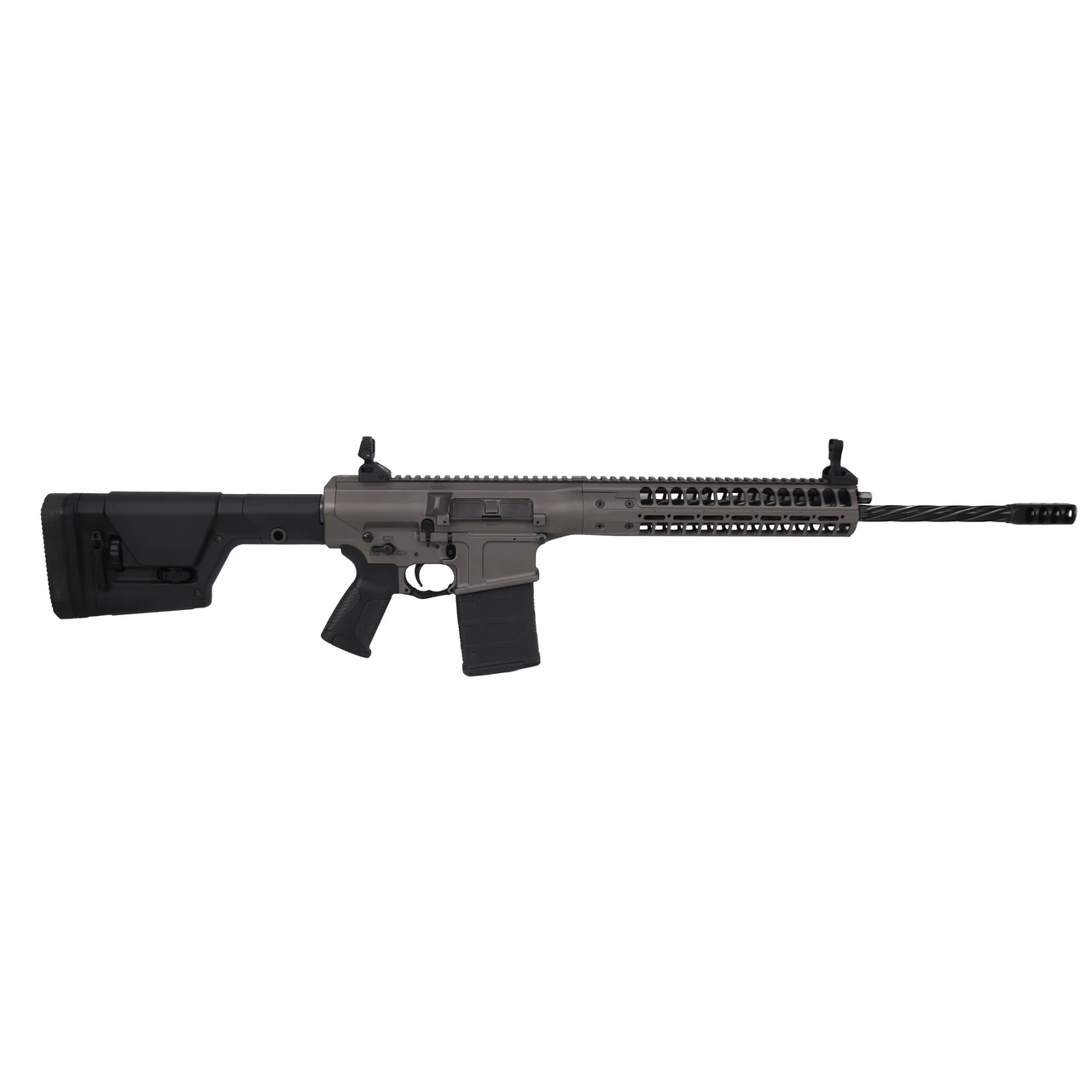 LWRC REPR MKII 6.5 Creedmoor 20" 1:8" 5/8x24 Spiral Fluted Bbl Tungsten Grey Side Charge Rifle REPRMKIIR6.5TGF20SC