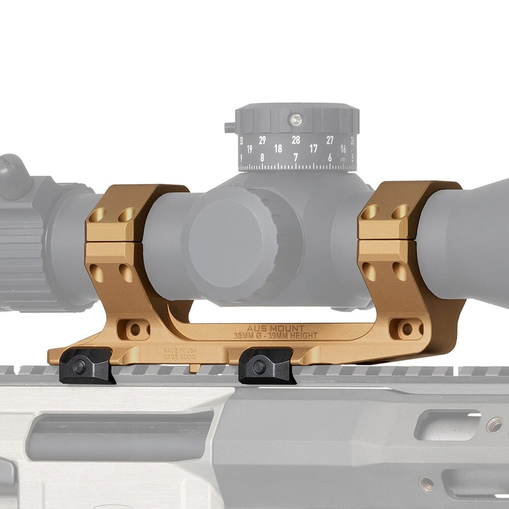 USED Reptilia AUS 35mm 1.54" FDE Anodized Scope Mount 100-158 - Light Mount Marks/Small Blemishes USED8762