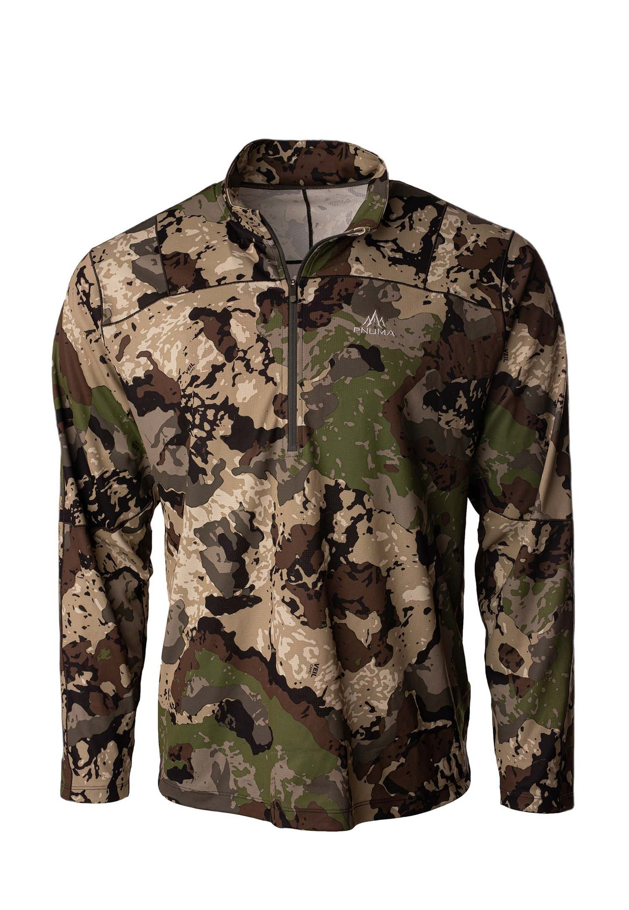 Pnuma Outdoors Renegade 1/4 Zip Pullover, Caza Veil Camo S P302CS