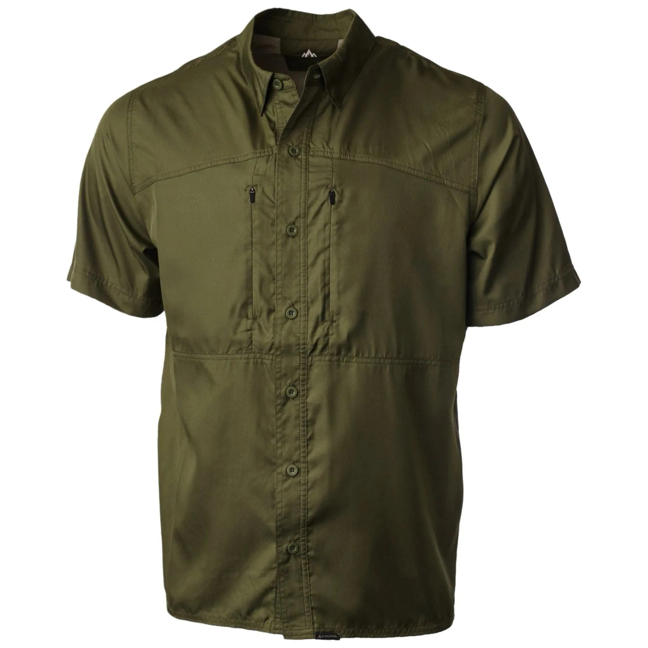 Pnuma Outdoors Short Sleeve Shooting Shirt Dark Olive PSSSSCY