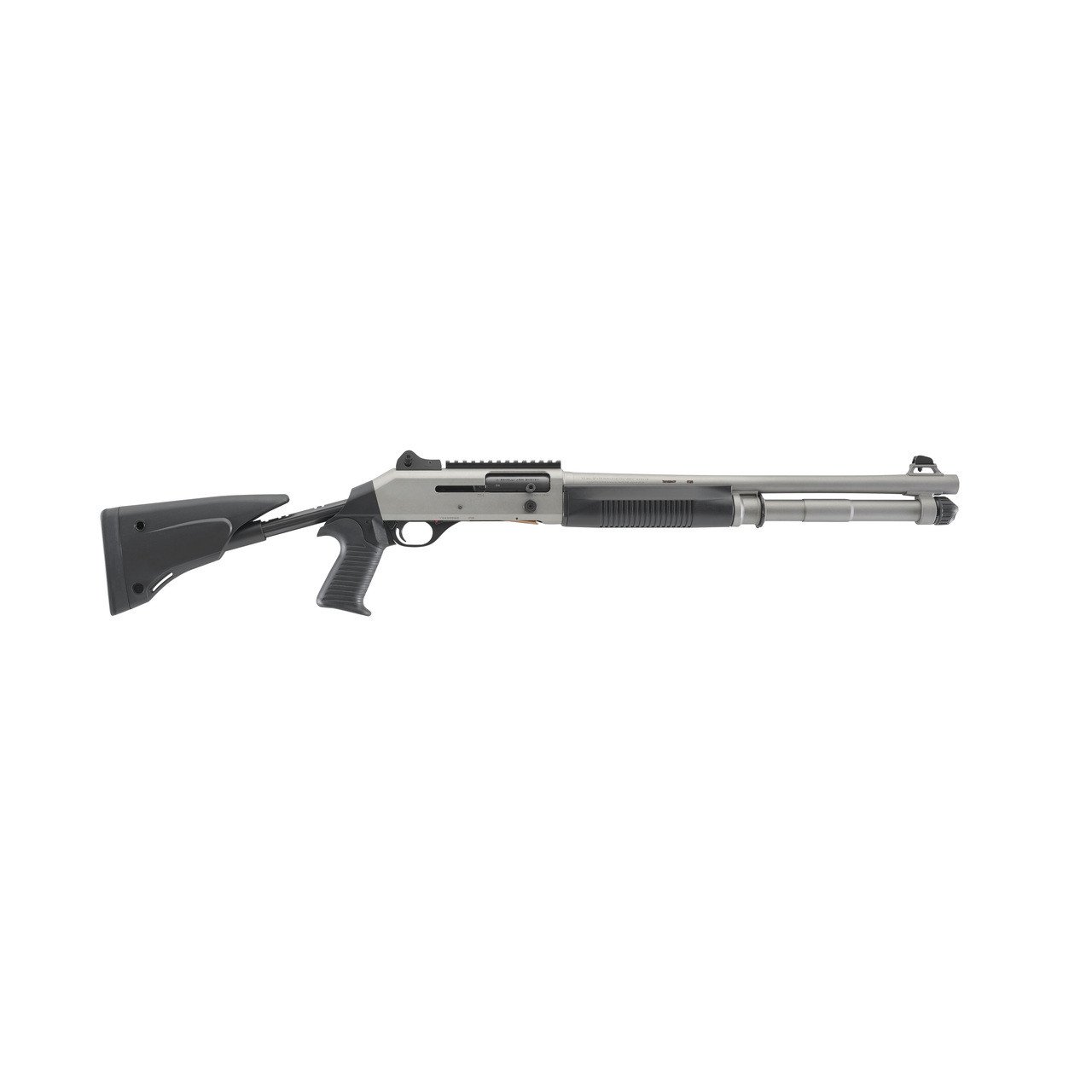 Benelli M4 EXT 12 GA 18.5" Bbl ARGO Dual-Piston 7+1 Cap Enlarged Bolt Release Pic Rail Ghost Ring Sights Pistol Grip Tele Stock H2O Shotgun 11789