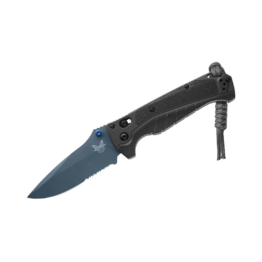 Benchmade Adira AXIS Serrated Drop-Point Tempest Gray Knife 18060SBT-01