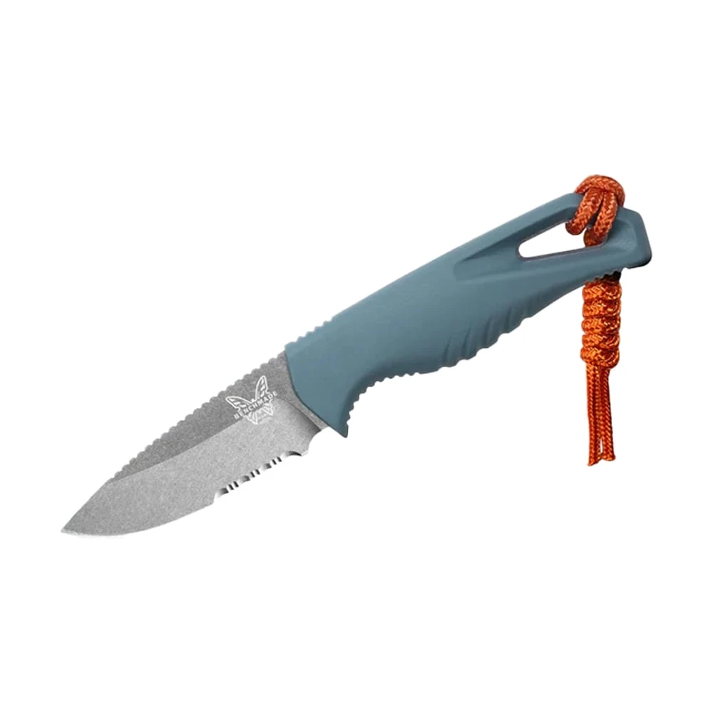 Benchmade Intersect 2.68" Drop-Point WATER MagnaCut Stainless Steel (60-62 HRC) Serrated Fixed Blade Depth Blue Handle Knife 18050S