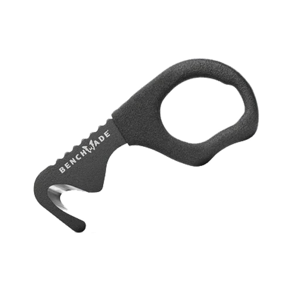 Benchmade 7 Hook HKS 440C Stainless Steel (58-60HRC) Fixed Blade Black Single Piece Dip Coated Handle Strap Cutter 7-BLKW