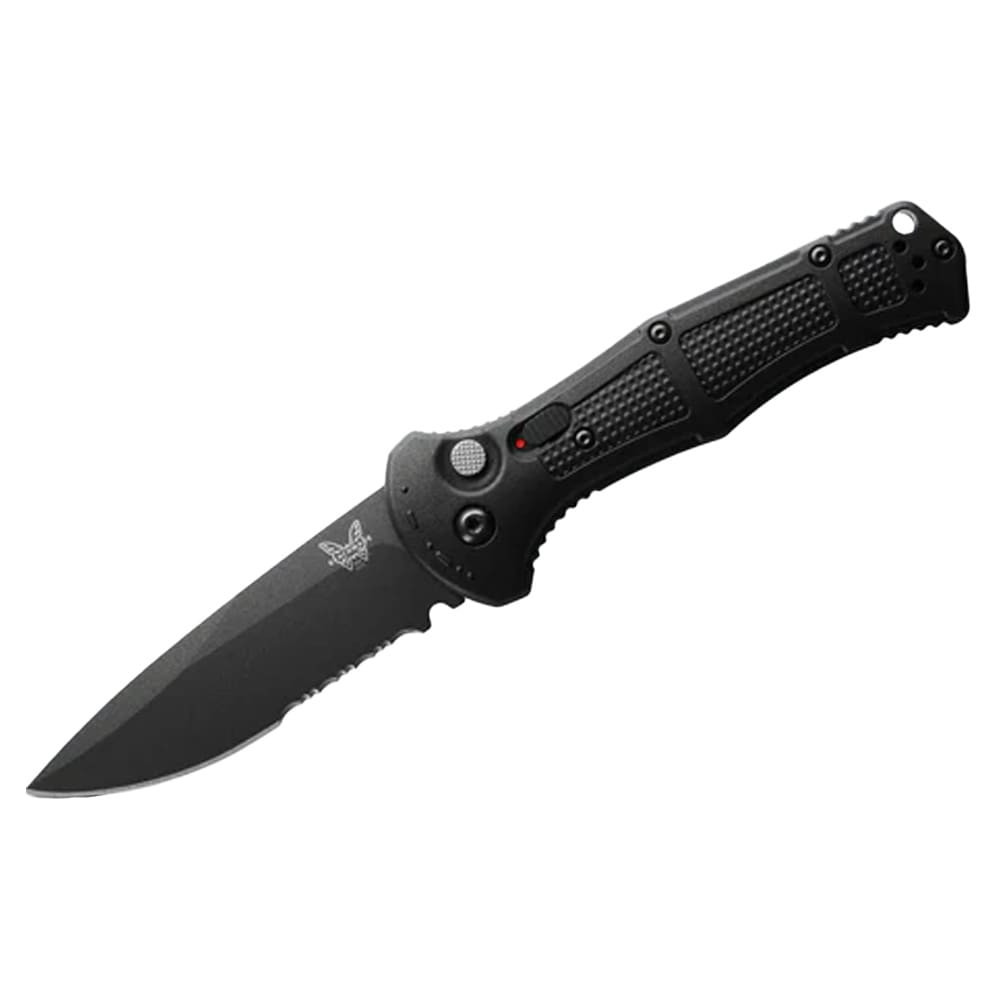 Benchmade Claymore Auto Serrated Drop-Point Black Grivory Knife 9070SBK