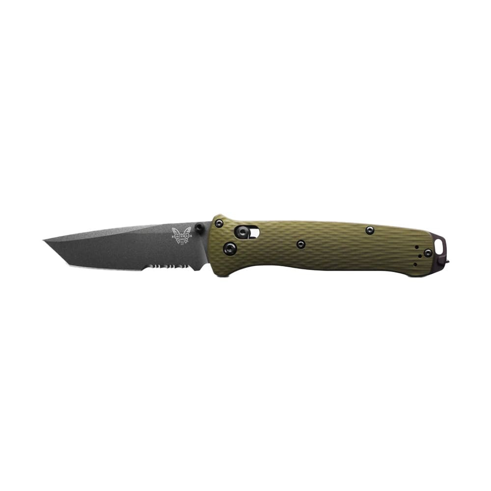Benchmade Bailout AXIS Serrated Tanto Woodland Green Aluminum Knife 537SGY-1