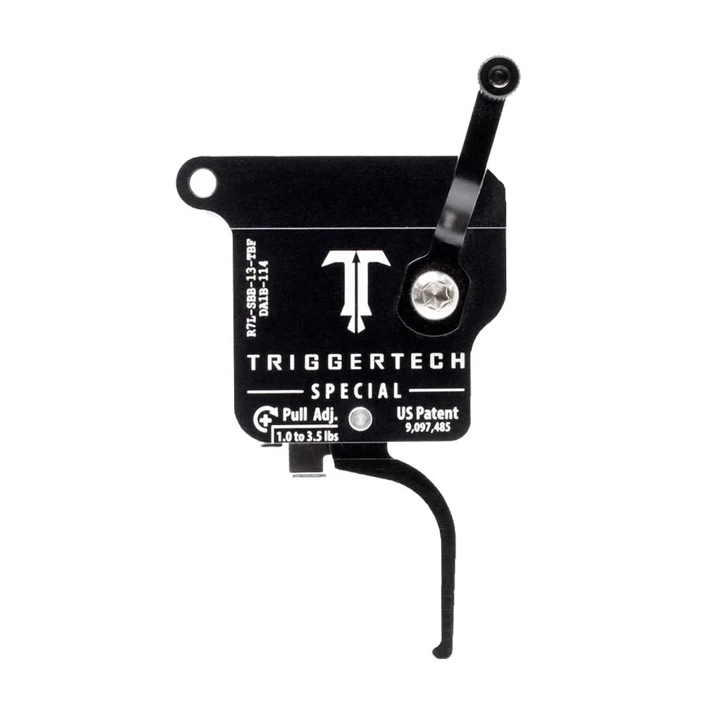 TriggerTech Special Trigger for Tikka T3, T3x, & T1x 1.0-3.5lbs Adj Pull Weight Straight Flat Lever LH BLK ZCT, CLKR, TKR Technology TIL-SBB-13-TNF