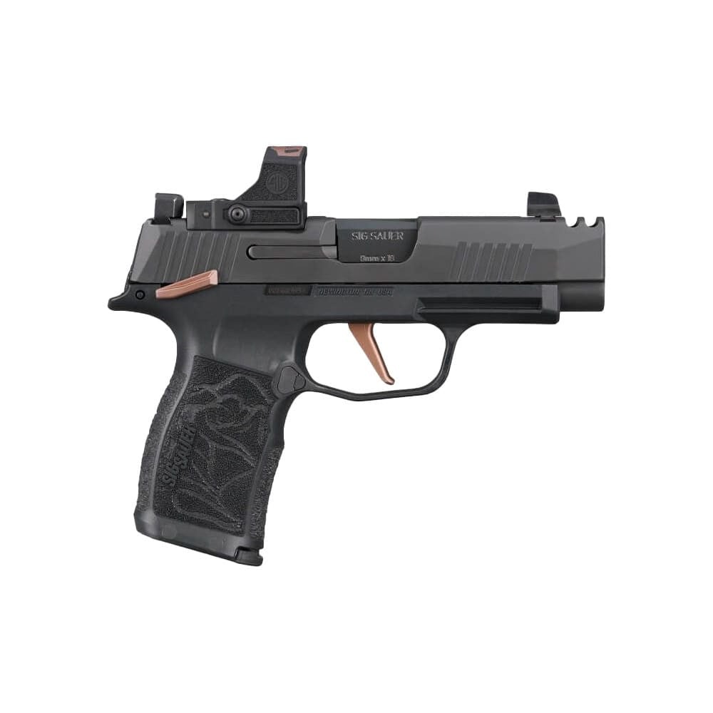 Sig Sauer P365 Rose Romeo-RS XL Compact 9mm 3.1" Bbl Black/Rose Gld MS Striker Compact 3MOA Dot Pistol w/(2) 12rd Steel Mags 365XL-9-ROSE-MS-RS