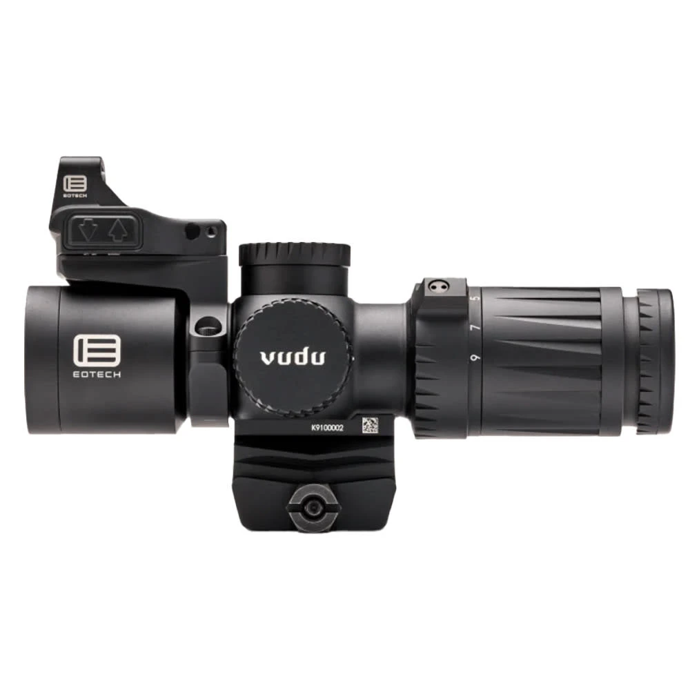 EOTech Vudu 3-9 SFP Ultra Short MD6 Reticle (MOA) Second Focal Plane Integrated Mount Precision Rifle Scope w/EFLX Sight VDU3-9PKG2