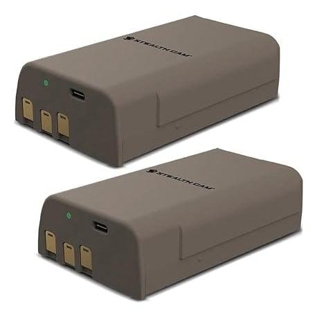 Stealth Cam 2 Pack of 5,000 mAh FieldMax Lithium Rechargeable Cartridge Batteries STC-RCBAT-2PK