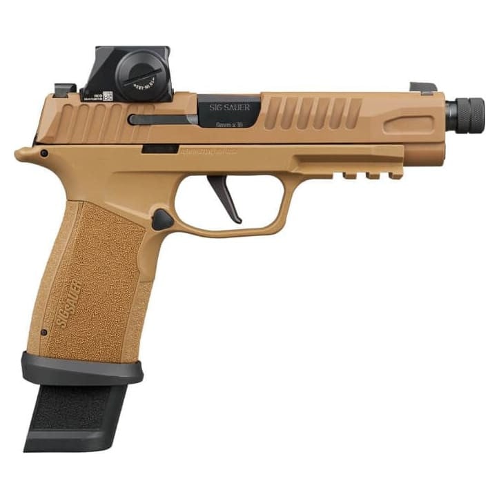 Sig Sauer P365 FUSE TacOps Romeo-X SIG-LOC 9mm 5.1" Threaded Bbl RXSL Striker X-Ray 3 Coyote Pistol w/(4) 21rd Steel Mags 365XF-9-CTAC-TB-RXSL
