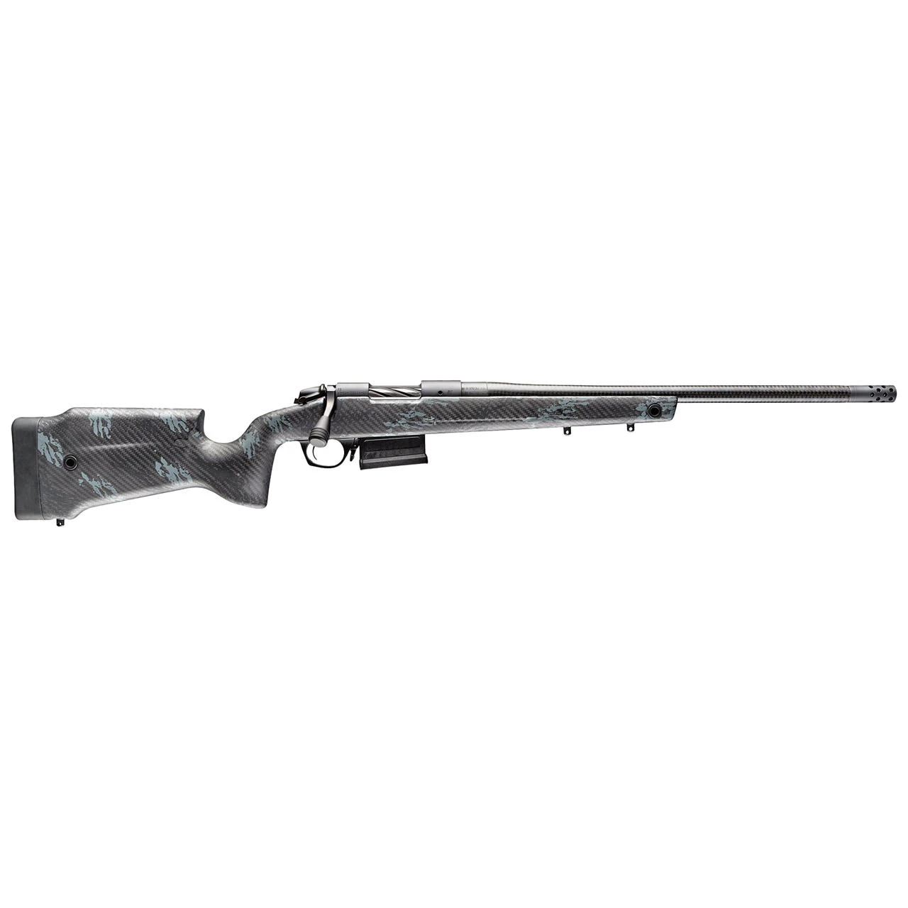 Bergara Crest Carbon .22 Creedmoor 20" Carbon Fiber Bbl Omni Muzzlebrake & Fluted Bolt Carbon Fiber w/Carbon Spine Stock Rifle B14S7514CF