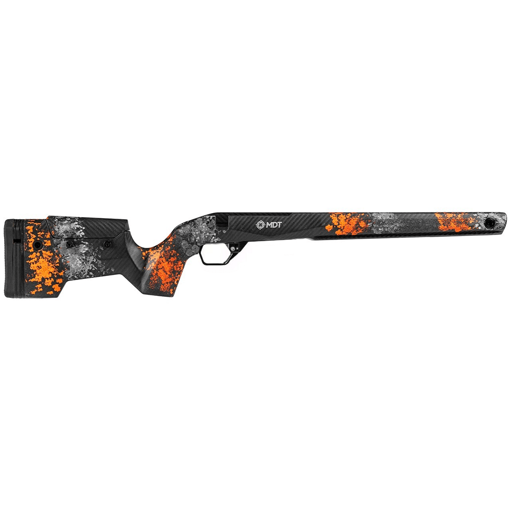 MDT CRBN Remington 700 SA RH Fixed Hunter Orange & Grey w/ARCA Rail & Hunting Bottom Metal 114481-HOG__LN