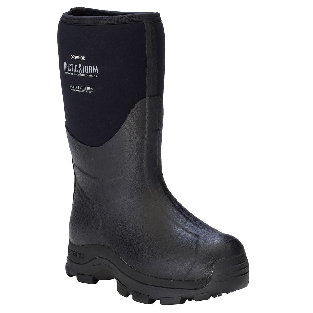 USED Dryshod Arctic Storm Med Size 10 Black/Gray Outdoor Sport Boots ARS-MM-BK-M10 - Light Wear USED9262