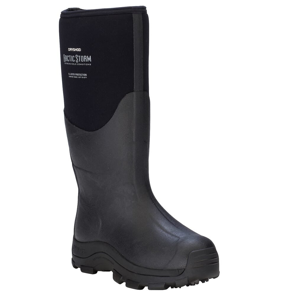 USED Dryshod Arctic Storm Hi Size 10 Black/Gray Outdoor Sport Boots ARS-MH-BK-M10 - Light Wear USED9301