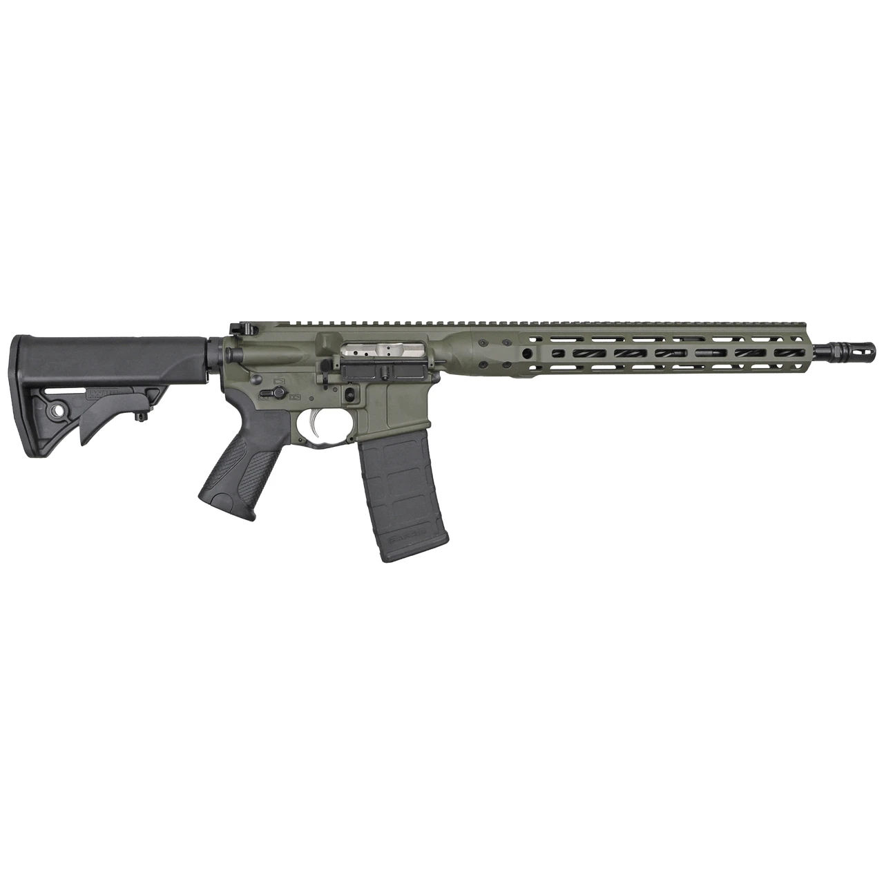 LWRCI ICDI Discovery Direct Impingement 5.56mm 16" 1/7" 1/2x28 TPI Bbl M-LOK OD Green RH CA Compliant Rifle ICDIR5ODG16MLECAC
