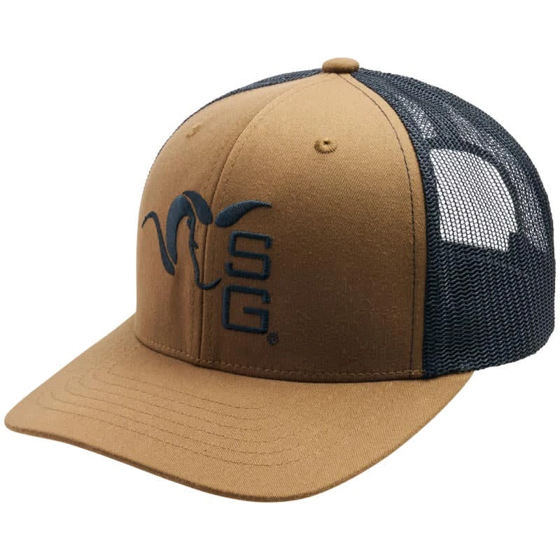 Stone Glacier SG Centered Ram Trucker Hat Teak One Size Fits Most 60096-TK-OSFM