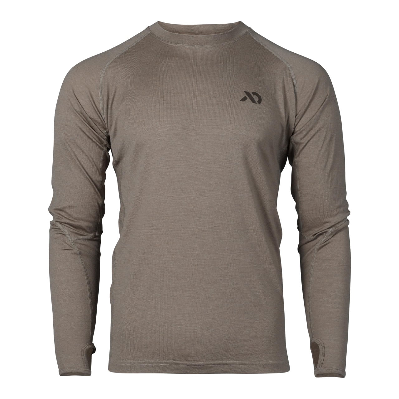 First Lite Men's Wick LS Crew Walnut MTWLCWN