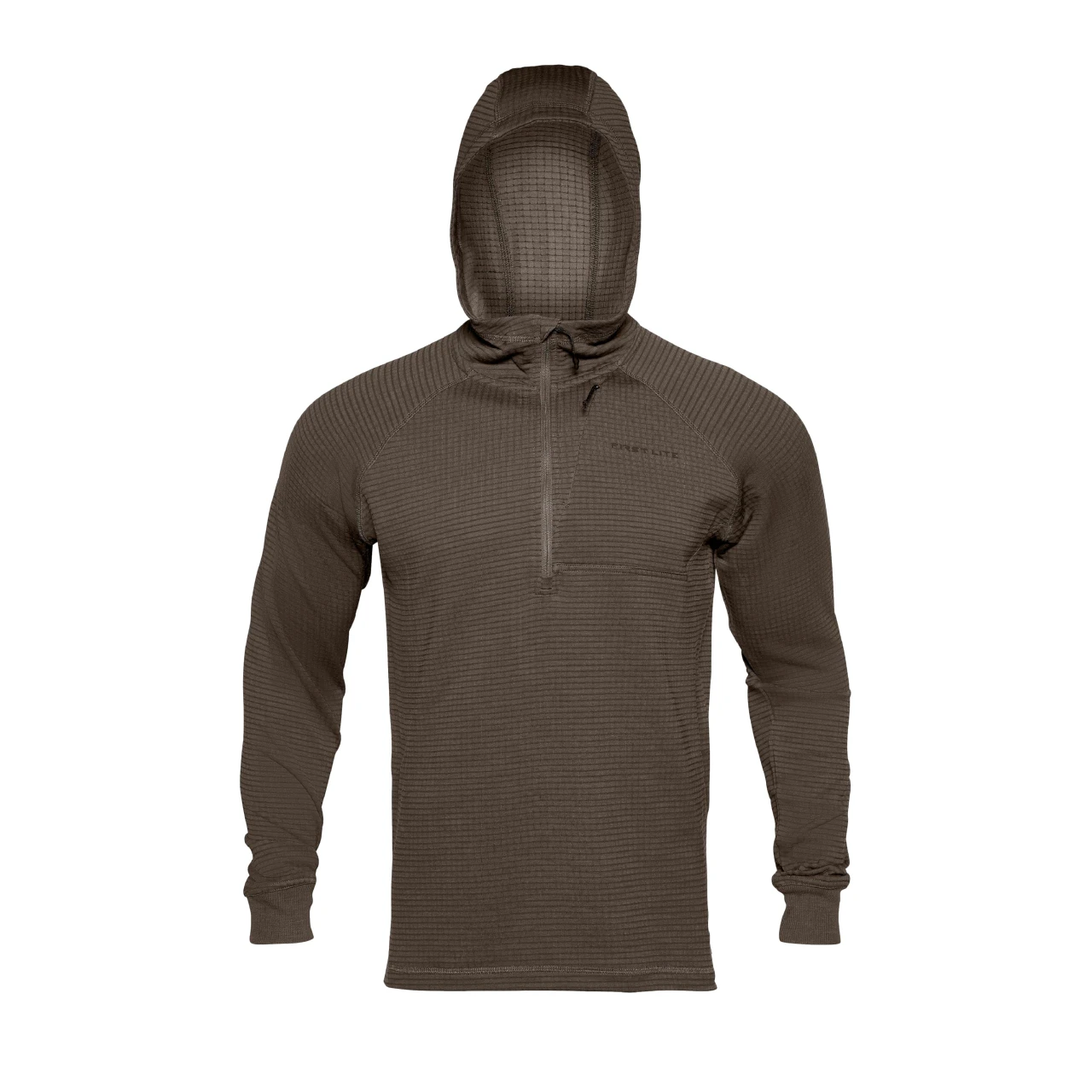 First Lite Men's ThermaGrid Merino Hoody Morel MBTGHMR